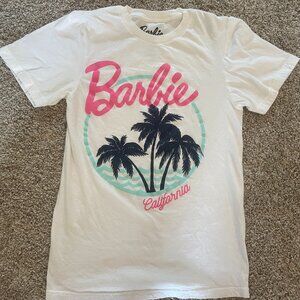 Barbie White Short Sleeve Tshirt XS, 100% Cotton